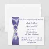 Paarse Blauwe Diamant Oneindigheid Verlovingsfeest (Voorkant / Achterkant)