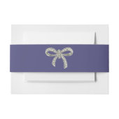 Paarse blauwe diamantboot Belly Band Uitnodigingen Wikkel (Voorkant Voorbeeld)