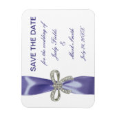 Paarse blauwe diamantboot bespaart de datum Magnet Magneet (Verticaal)