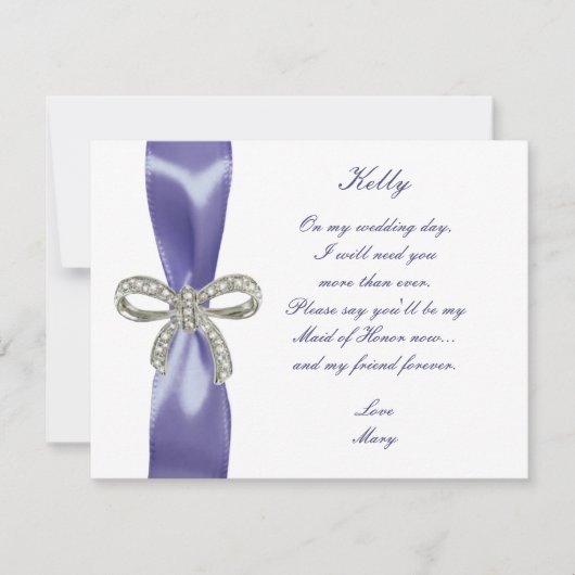 Paarse Blauwe Diamanten Boog Getuige Kaart (Voorkant)