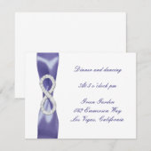 Paarse blauwe diamanten finity bruiloft (Voorkant / Achterkant)