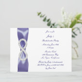 Paarse blauwe diamantopening Bachelorette Kaart (Staand voorkant)