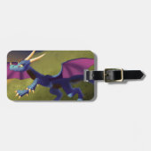 Paarse/blauwe draak 11-14-15 bagagelabel (Voorkant horizontaal)