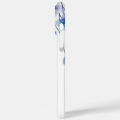 Paarse Blauwe Elegante Waterverf Bloemen Monogram Case-Mate iPhone Case (Achterkant / Links)