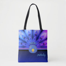 Paarse & Blauwe Elektrische Pauw Mandala Tas