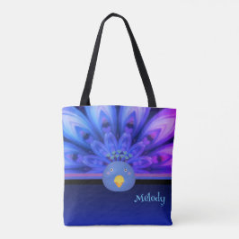 Paarse & Blauwe Elektrische Pauw Mandala Tas
