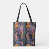 Paarse, blauwe en amberkleurige rotspatronen tote bag (Achterkant)