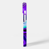 Paarse, blauwe en Blauwgroen Abstracte Fluid Art Case-Mate iPhone Case (Achterkant / Links)