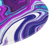 Paarse, blauwe en Blauwgroen Abstracte Fluid Art Snijplank (Hoek)