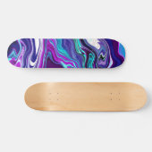 Paarse, blauwe en Blauwgroen Abstracte moderne kun Persoonlijk Skateboard (Horizontaal)