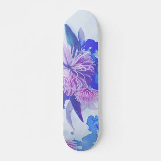 Paarse, blauwe en Blauwgroen persklare langwerpbor Skateboard (Voorkant)