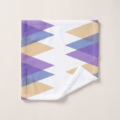 Paarse, blauwe en gele driehoeken bad handdoek (Wasdoekje)