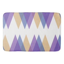 Paarse, blauwe en gele driehoeken badmat