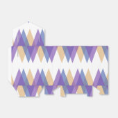 Paarse, blauwe en gele driehoeken bedankdoosjes (Uitgevouwen)