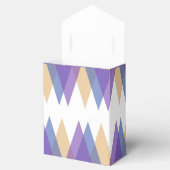 Paarse, blauwe en gele driehoeken bedankdoosjes (Geopend)