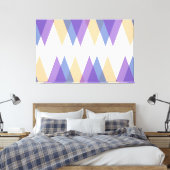 Paarse, blauwe en gele driehoeken canvas afdruk (Insitu (Slaapkamer))