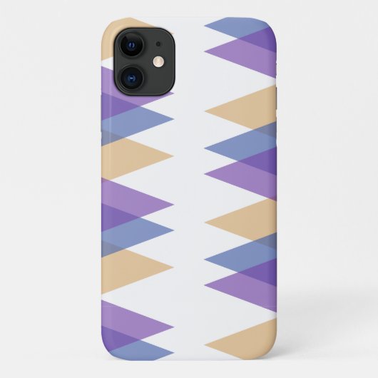 Paarse, blauwe en gele driehoeken Case-Mate iPhone case (Achterkant)