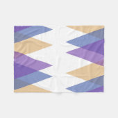 Paarse, blauwe en gele driehoeken fleece deken (Voorkant (Horizontaal))