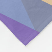 Paarse, blauwe en gele driehoeken fleece deken (Hoek)