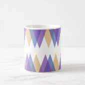 Paarse, blauwe en gele driehoeken koffiemok (Center)
