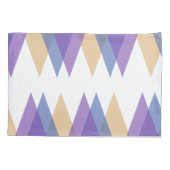 Paarse, blauwe en gele driehoeken kussensloop (Achterkant)