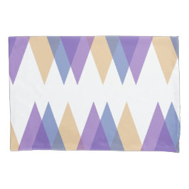 Paarse, blauwe en gele driehoeken kussensloop