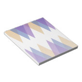 Paarse, blauwe en gele driehoeken notitieblok (Schuin)