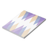 Paarse, blauwe en gele driehoeken notitieblok (Linkerzijde)