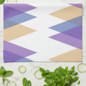 Paarse, blauwe en gele driehoeken theedoek (Gevouwen)