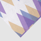 Paarse, blauwe en gele driehoeken tissuepapier (Detail)