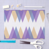 Paarse, blauwe en gele driehoeken tissuepapier (Craft)
