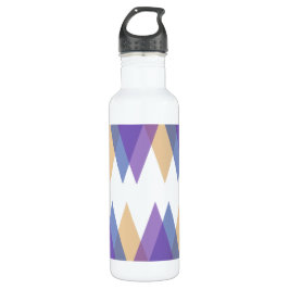 Paarse, blauwe en gele driehoeken waterfles 