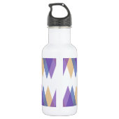 Paarse, blauwe en gele driehoeken waterfles  (Achterkant)