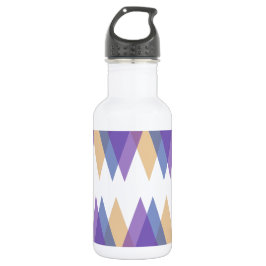 Paarse, blauwe en gele driehoeken waterfles 