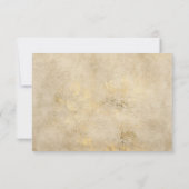 Paarse, blauwe en gouden alcoholinkt QR-code bruil RSVP Kaartje (Achterkant)