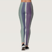 Paarse, Blauwe en Groene Abstracte Strepen Leggings (Achterkant)