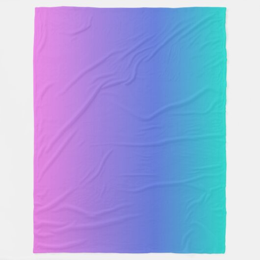 Paarse blauwe en groene achtergrond fleece deken (Voorkant)