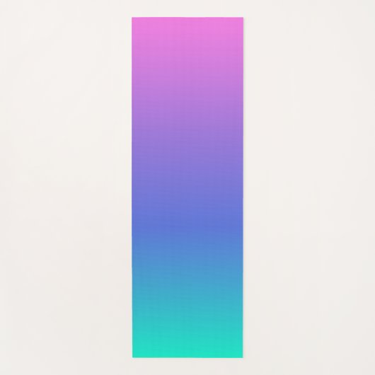 Paarse blauwe en groene achtergrond yogamat (Voorkant)