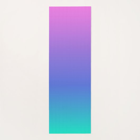 Paarse blauwe en groene achtergrond yogamat (Achterkant)