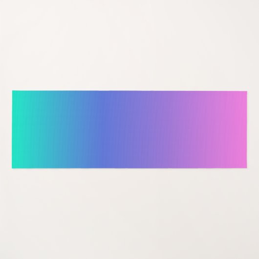 Paarse blauwe en groene achtergrond yogamat (Voorkant (horizontaal))