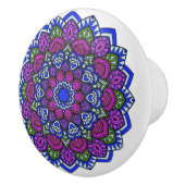 Paarse, blauwe en groene Mandala Ceramic Knob Keramische Knop (Rechts)