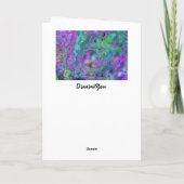 Paarse, blauwe en groene marmervocht kaart (Achterkant)