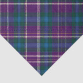 Paarse, blauwe en groene plaid tissuepapier (Detail)