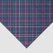 Paarse, blauwe en groene plaid tissuepapier (Detail)