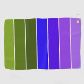 Paarse, blauwe en groene strepen golfhanddoek (Horizontaal)
