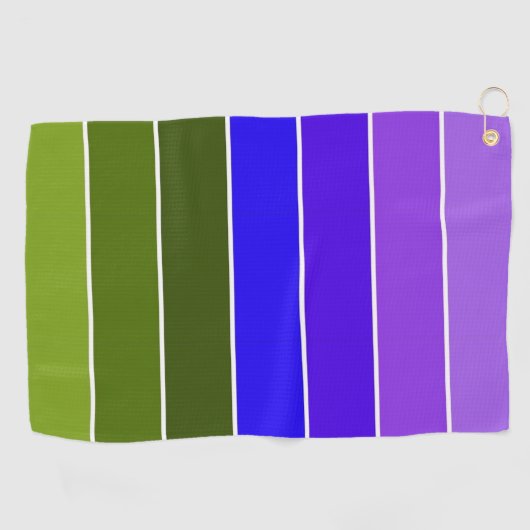 Paarse, blauwe en groene strepen golfhanddoek (Horizontaal)