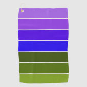 Paarse, blauwe en groene strepen golfhanddoek (Voorkant)