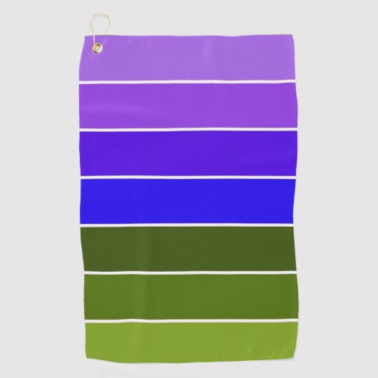 Paarse, blauwe en groene strepen golfhanddoek (Voorkant)