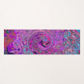 Paarse, blauwe en rode Abstracte Retrowervelkolom Yogamat (Voorkant (horizontaal))