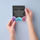 Paarse, blauwe en roze brandkranen flyer (Hand)